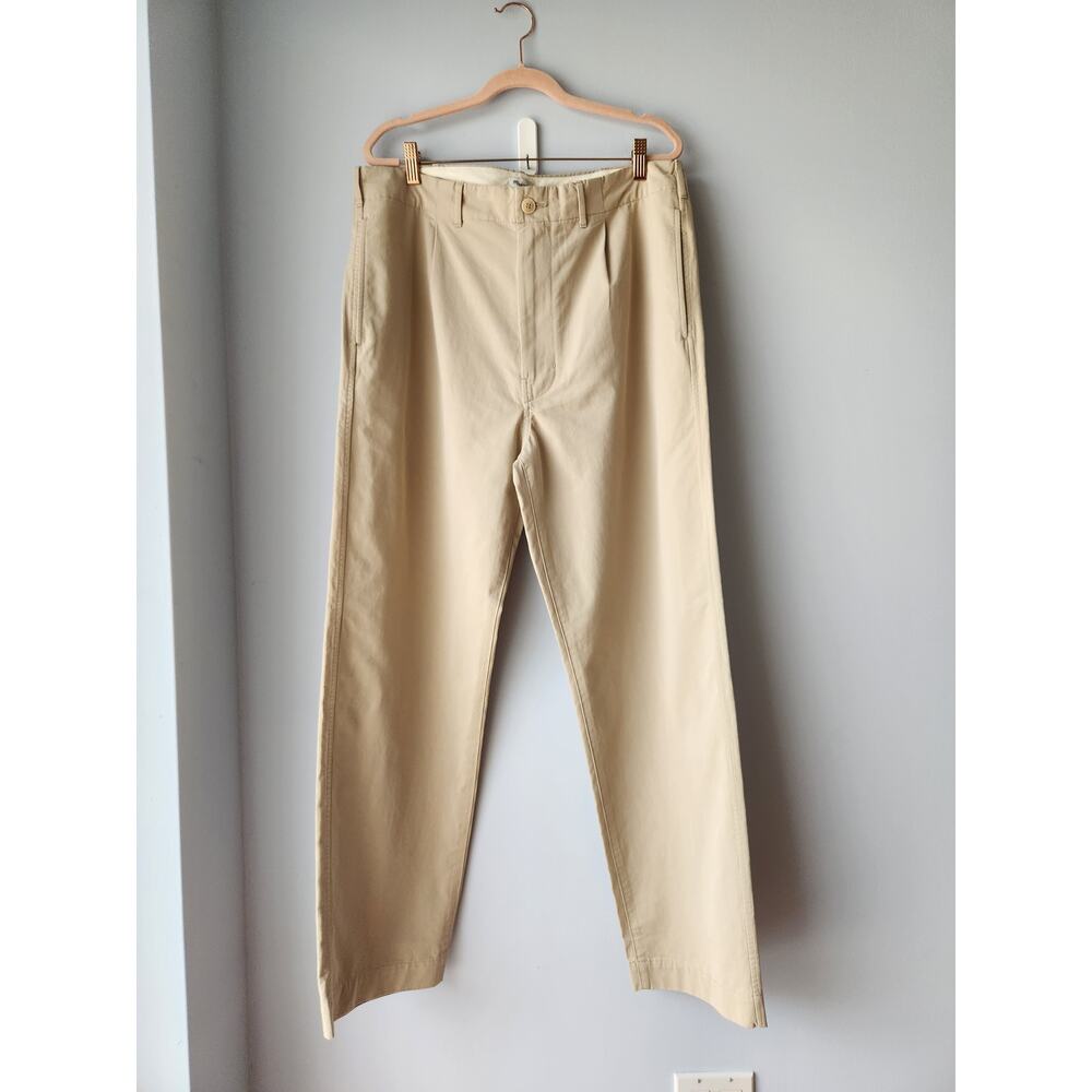 NWT Madewell Pleated Chino Pants in Uniform Twill Beige 33 - Picture 7 of 11
